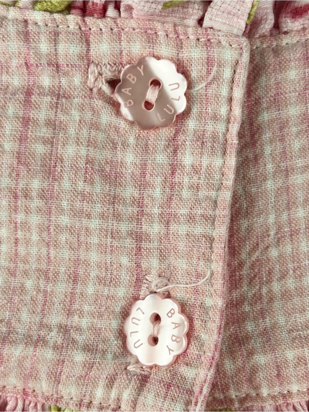 Baby Lulu 1990s Vintage Pink Floral Cotton Dress Size 9 Months - Picture 6 of 9